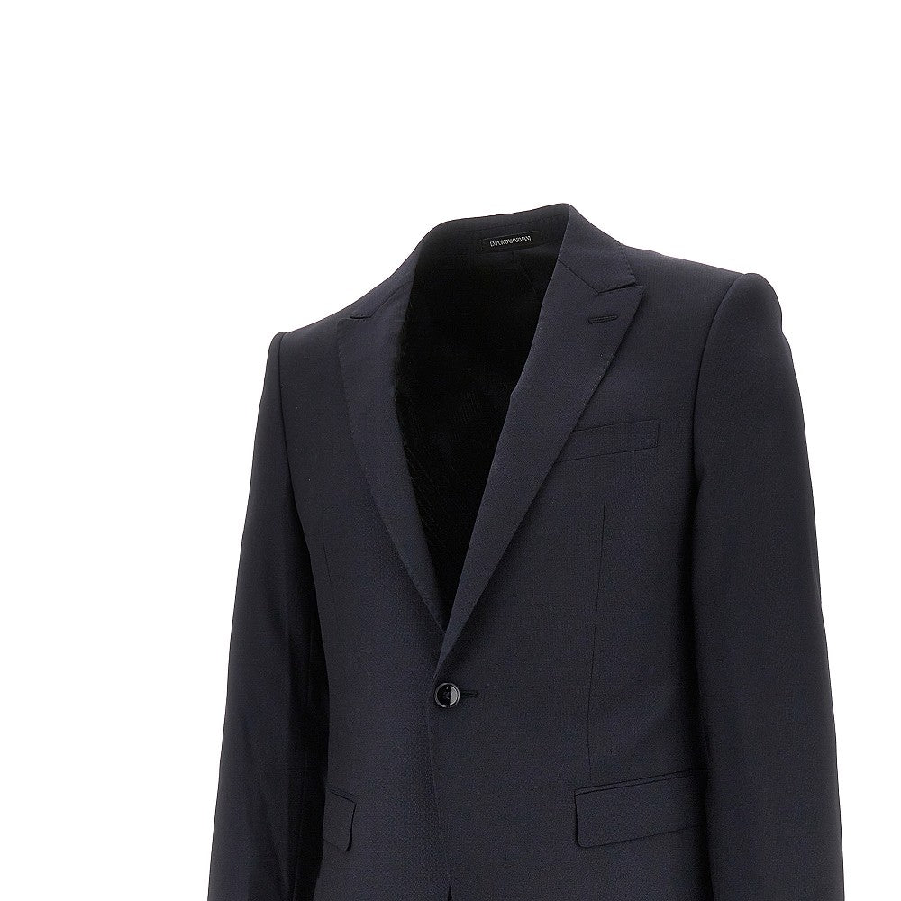 Emporio Armani Abito David Line in lana e seta jacquard, view 2