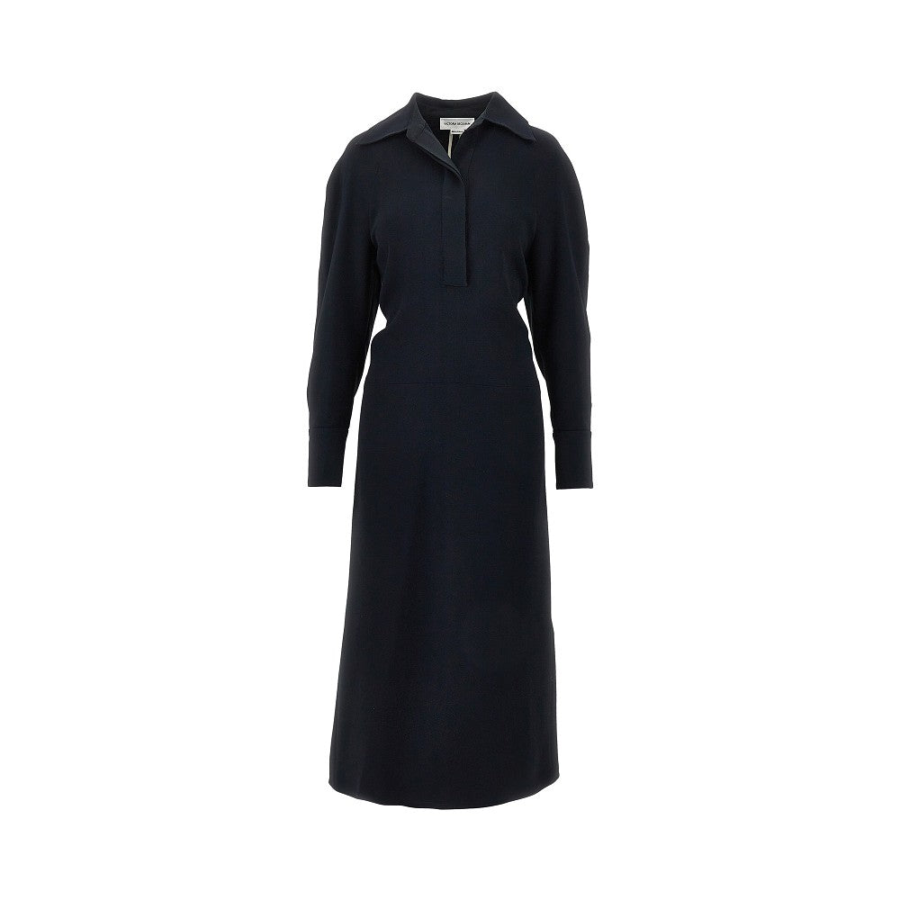 Victoria Beckham Abito chemisier midi in cady