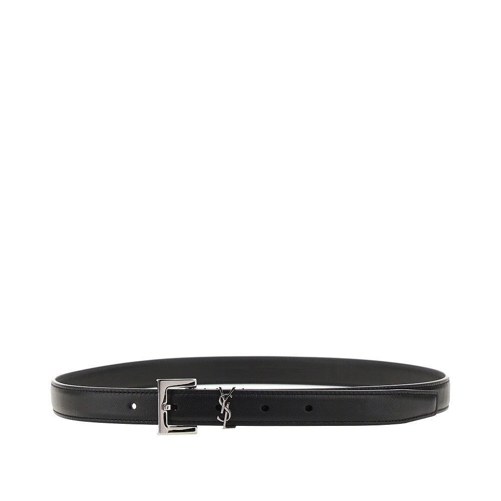 Saint Laurent Cintura in pelle con dettaglio YSL
