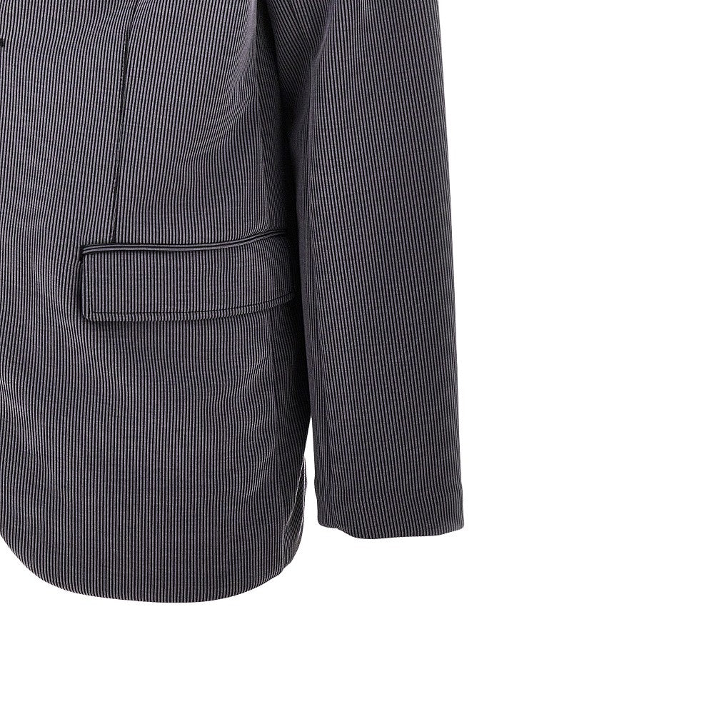 Emporio Armani Blazer monopetto in tessuto canneté, view 2