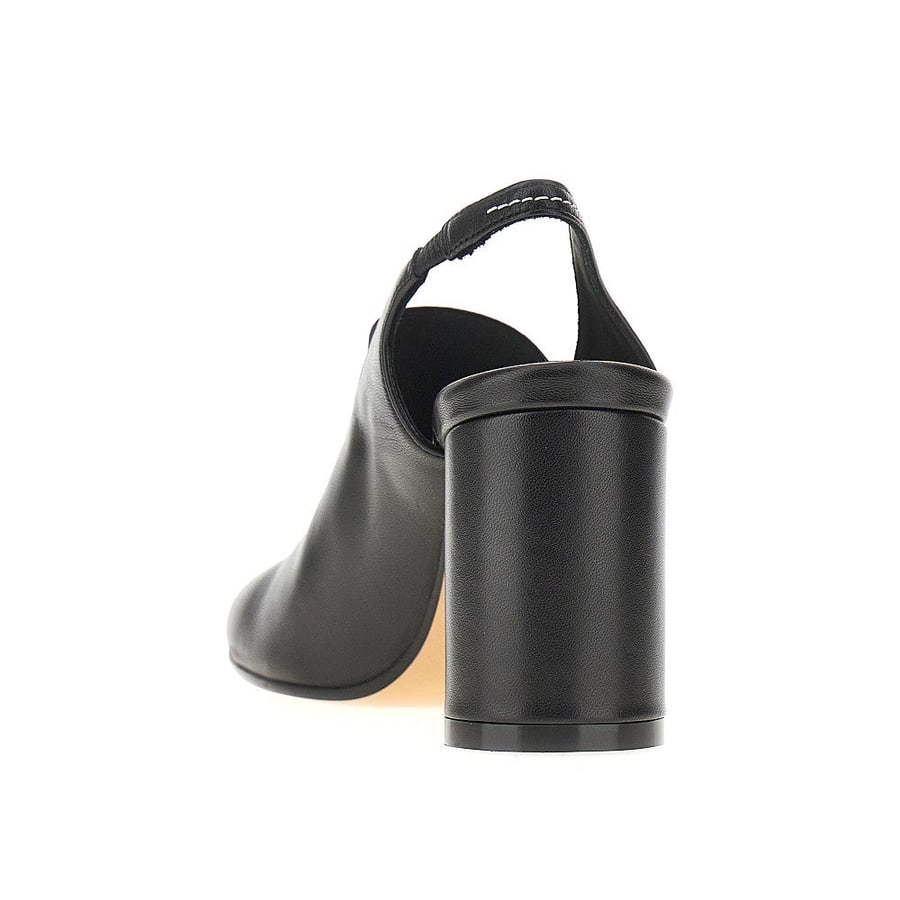 MM6 Décolleté slingback Anatomic Numeric in pelle, view 3