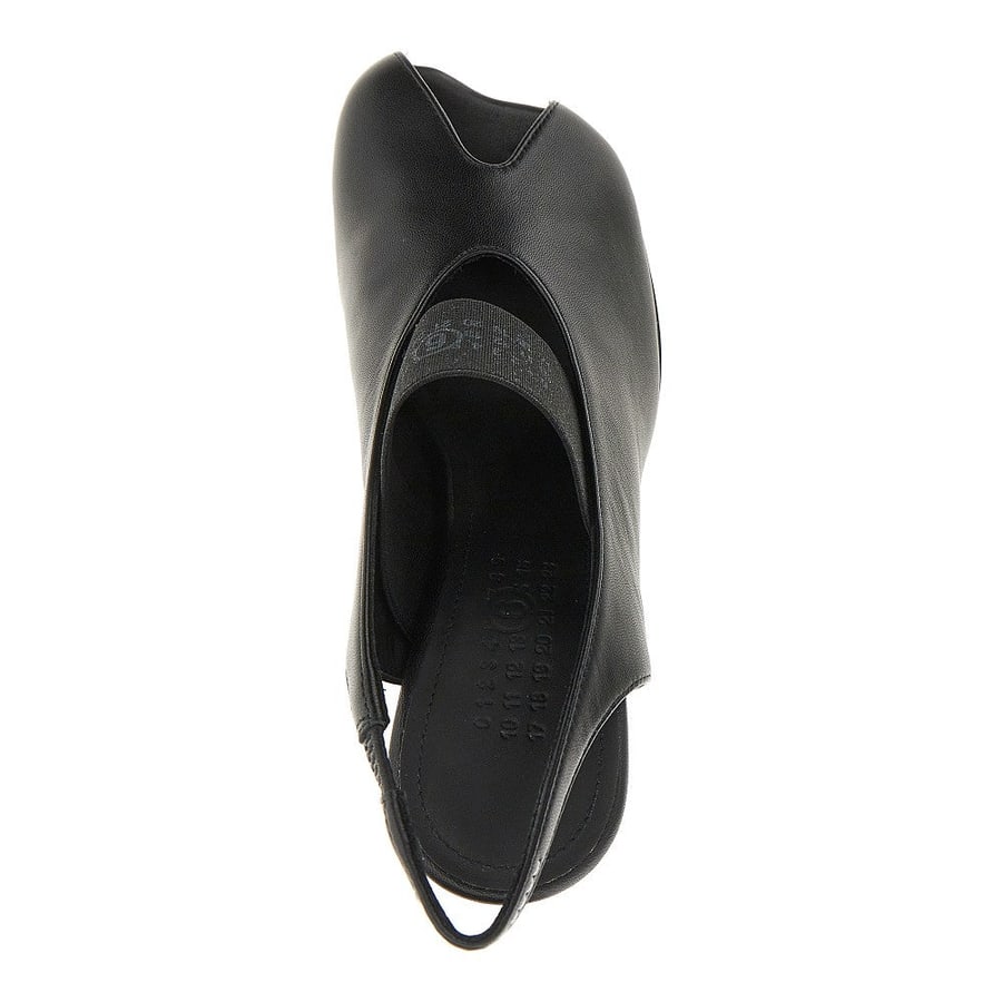 MM6 Décolleté slingback Anatomic Numeric in pelle, view 4