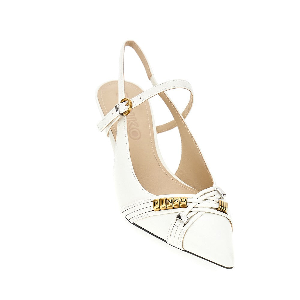 Pinko Slingback in nappa con charms, view 2