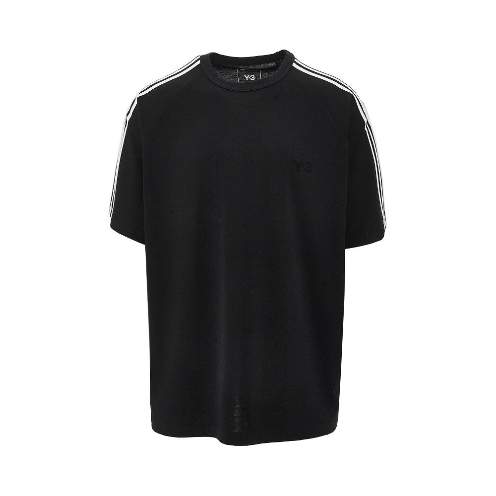 Y-3 T-shirt in jersey di misto lana