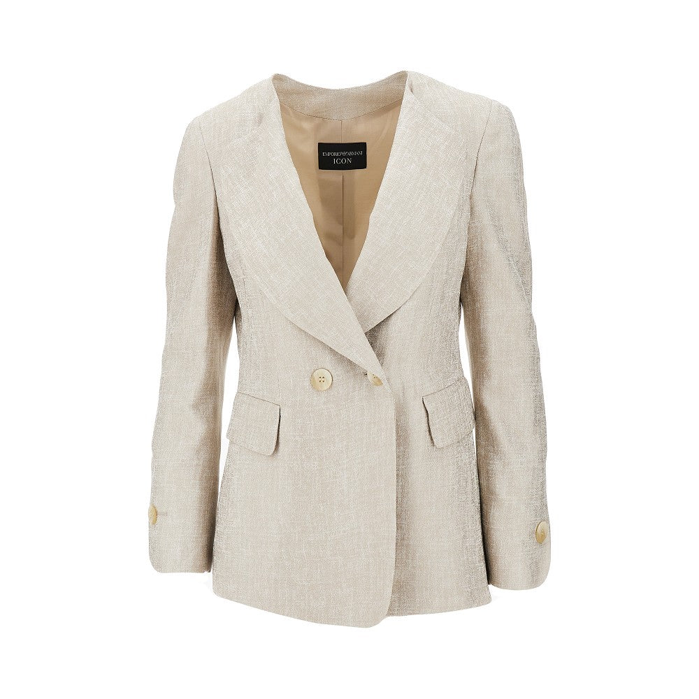 Emporio Armani Giacca doppiopetto in viscosa lamé ICON