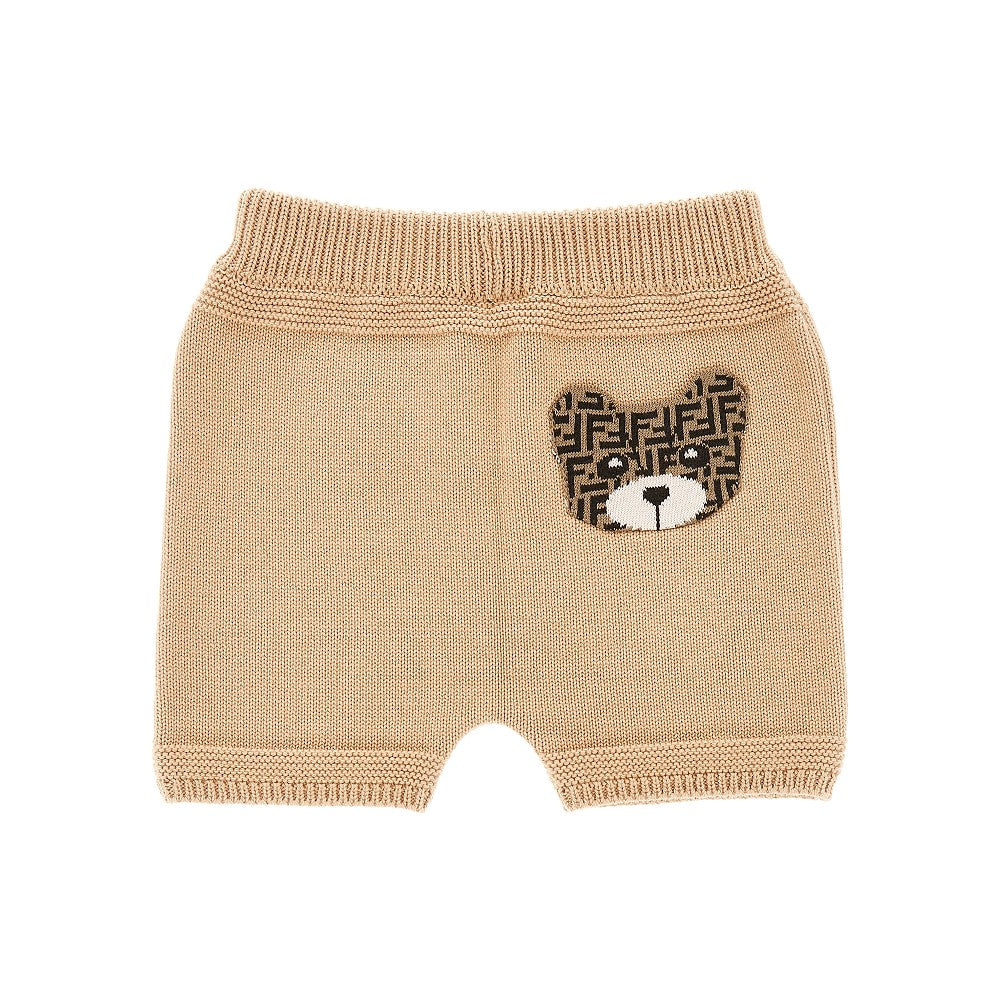 Fendi Pantaloncini in maglia con tasca orsetto, view 2