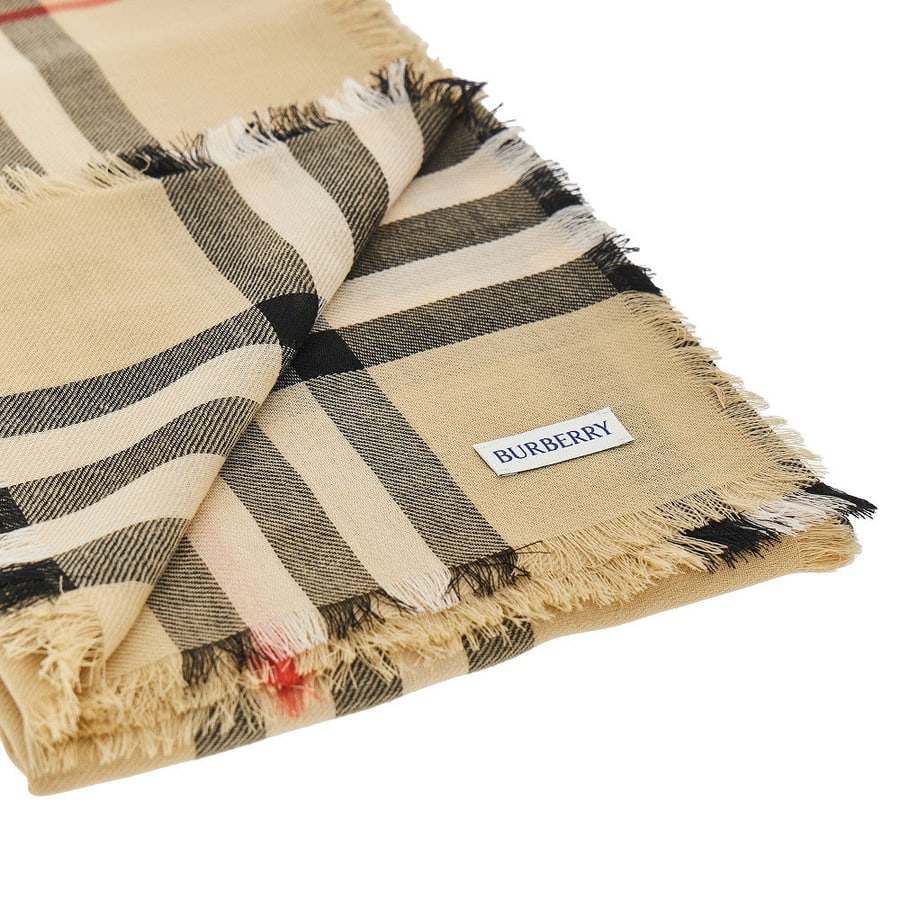 Burberry Sciarpa in lana Check, view 3