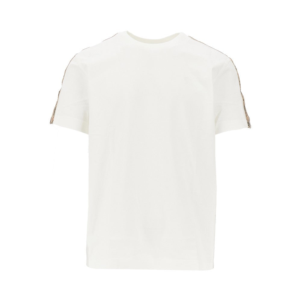 Burberry T-shirt con finiture Check