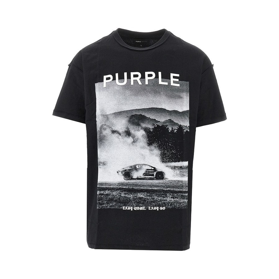 PURPLE BRAND T-shirt stampata in jersey rovesciato