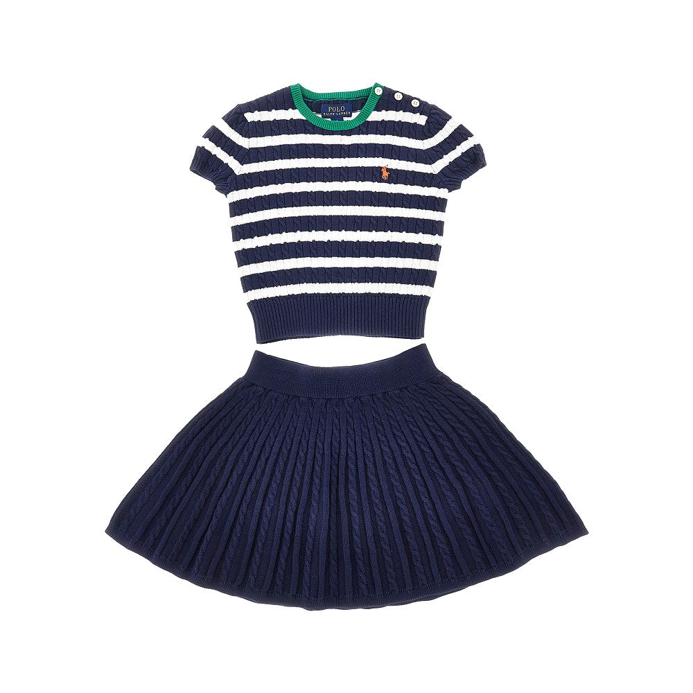 Ralph Lauren Completino in maglia a trecce