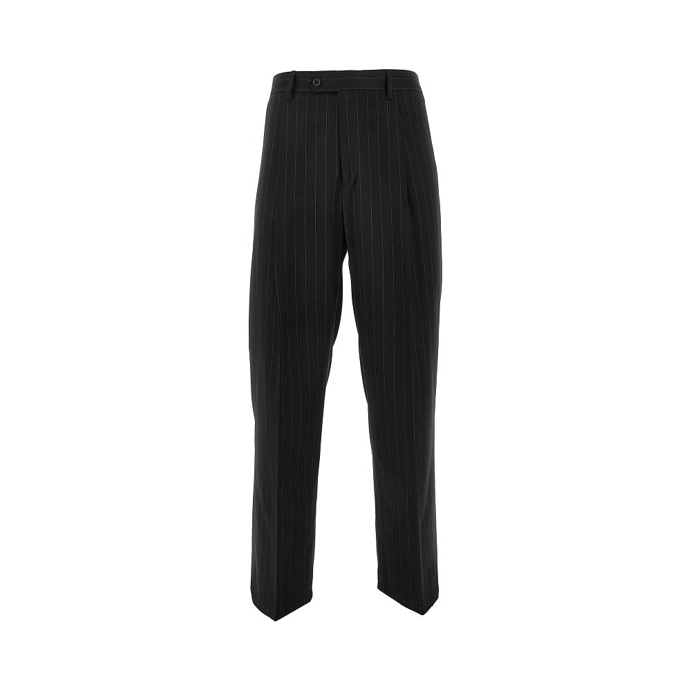 MARSEM Pantalone in twill gessato con pinces