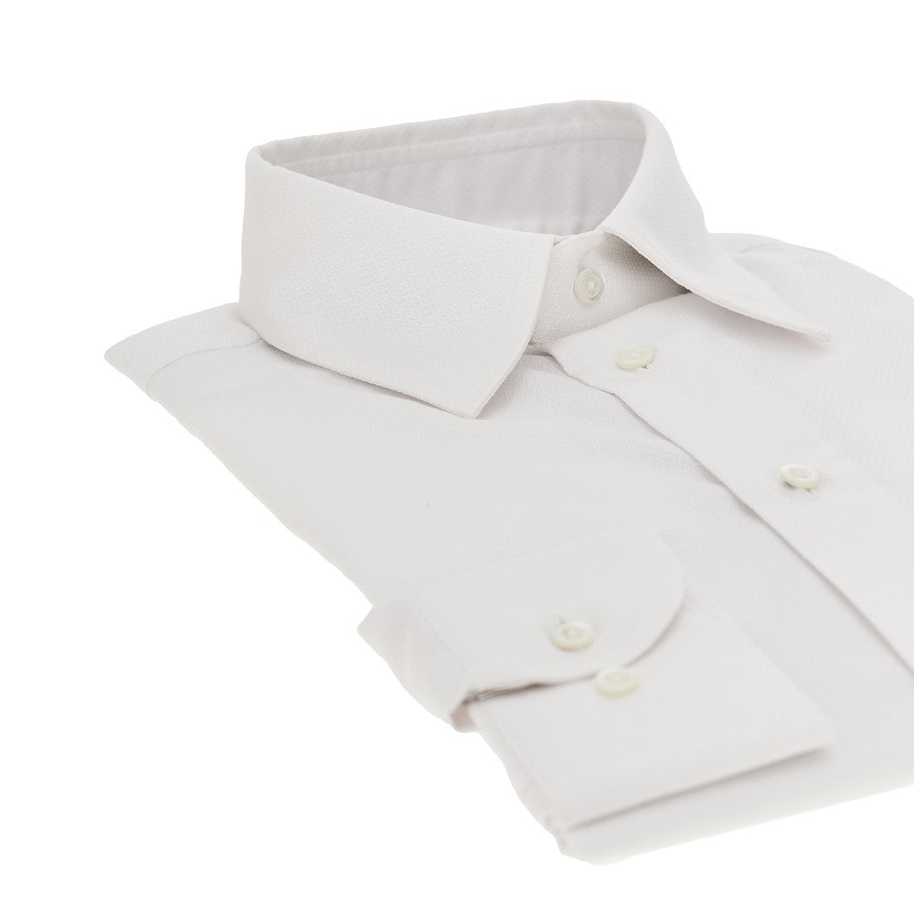 Emporio Armani Camicia Modern Fit in cotone armaturato, view 2
