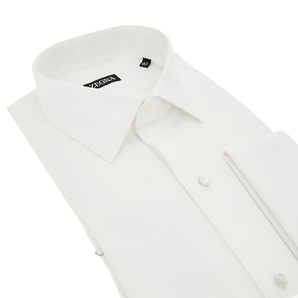 ZEGNA Camicia da smoking in cotone, view 2