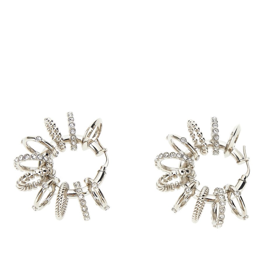 Amina Muaddi Orecchini a cerchio Multi Ring