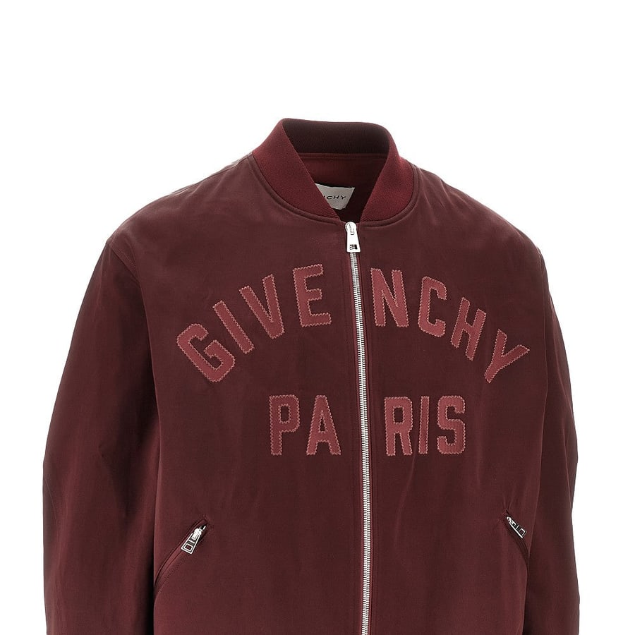 Givenchy Bomber in satin con patch 'Givenchy Paris', view 2