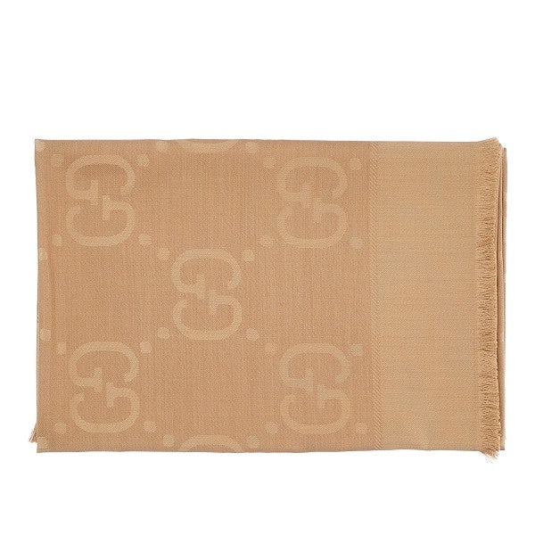Gucci Sciarpa in lana e seta jacquard GG, view 2