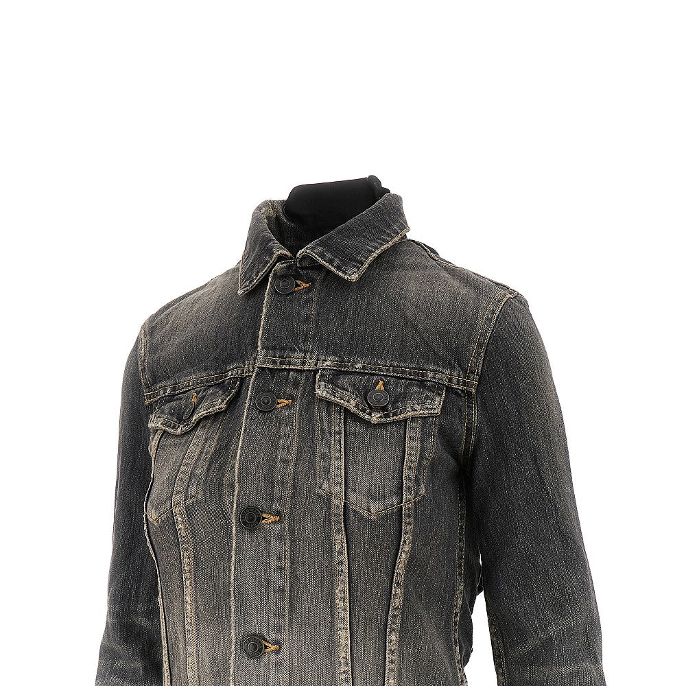Balenciaga Giacca in denim con lacci sul retro, view 2