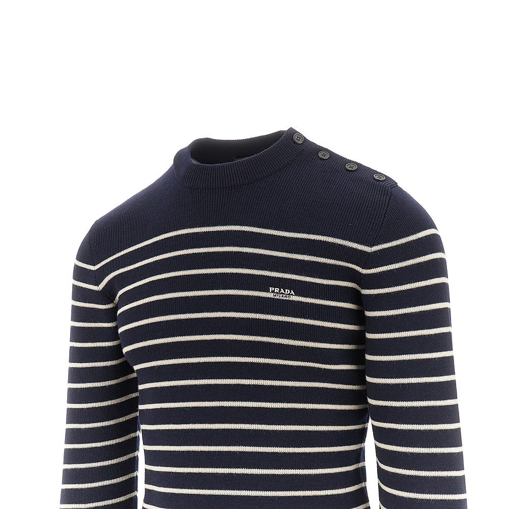 Prada Pullover in lana a righe, view 2