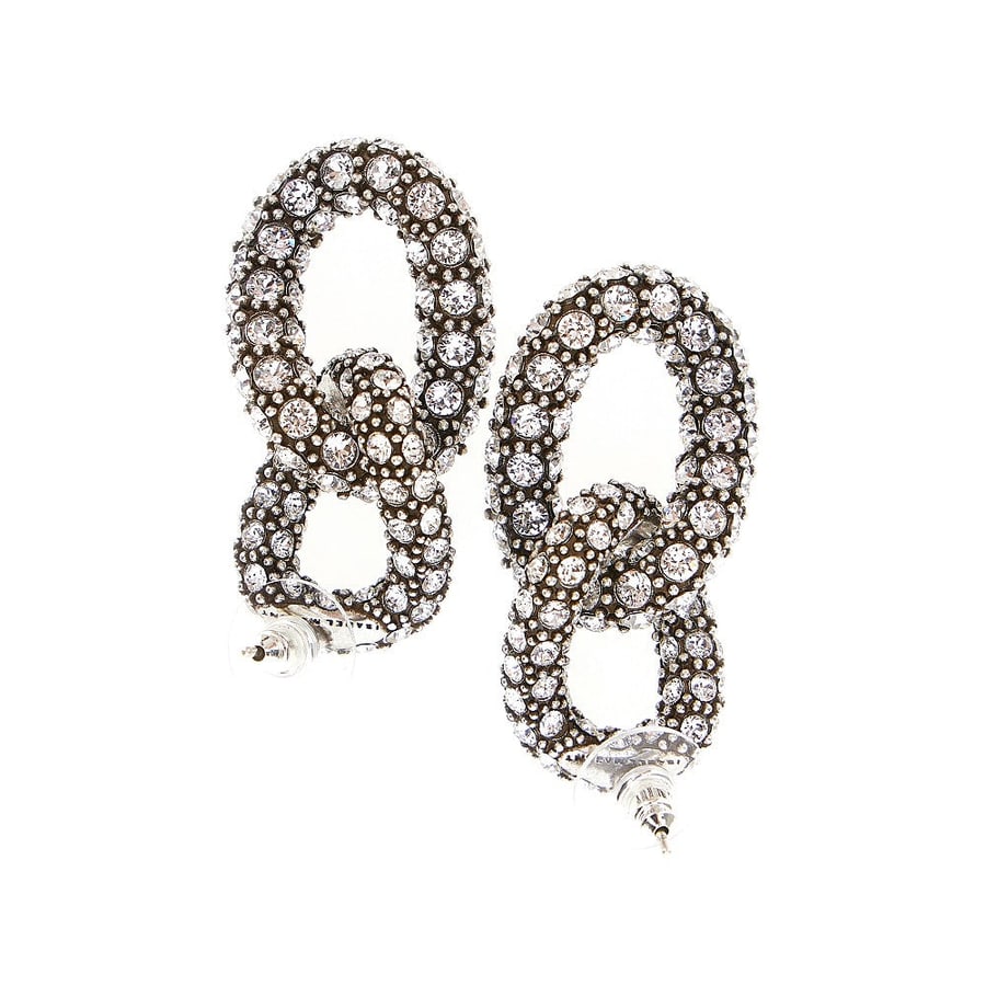 Isabel Marant Orecchini 'Funky ring' con strass, view 2