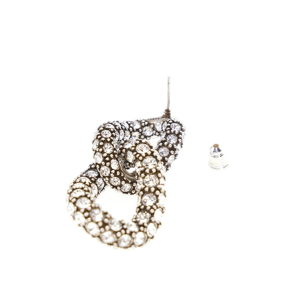 Isabel Marant Orecchini 'Funky ring' con strass, view 3
