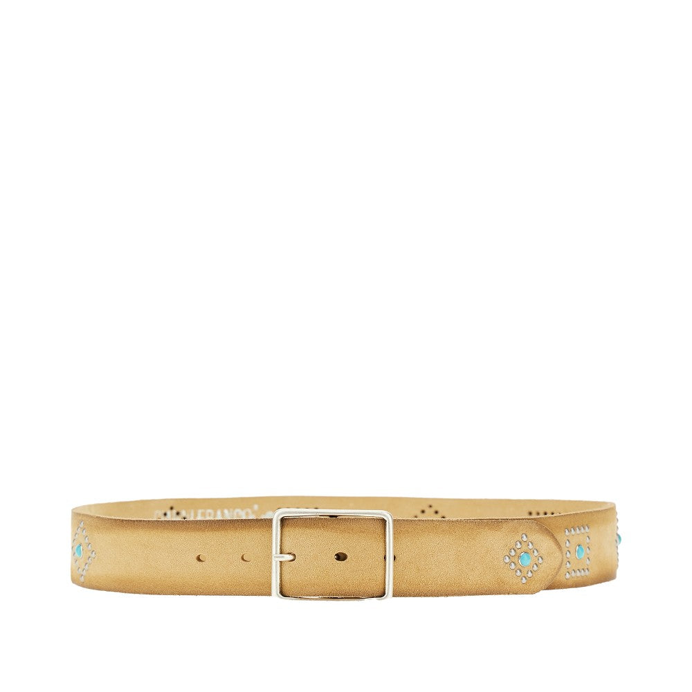 GIANNIFRANCO BELTS Cintura in pelle scamosciata con borchie