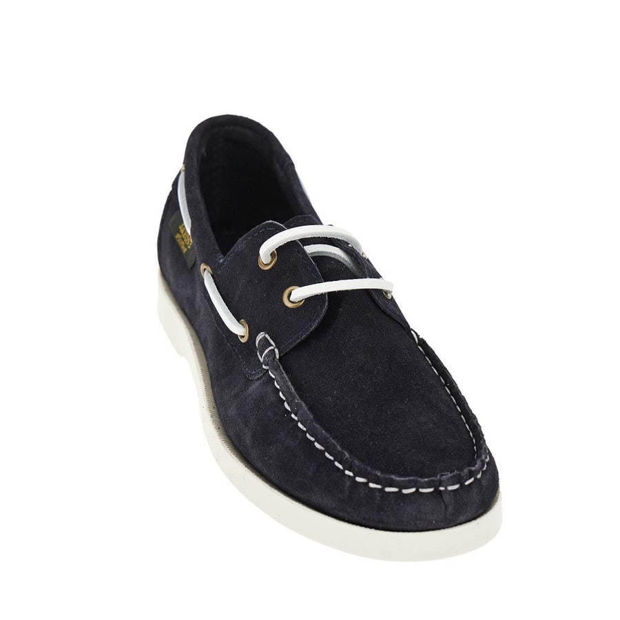 SAXONE Mocassini da barca 'Islay' in suede, view 2