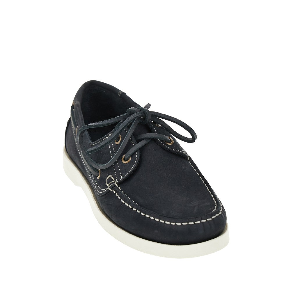SAXONE Mocassini da barca 'Skye' in pelle Nubuck, view 2