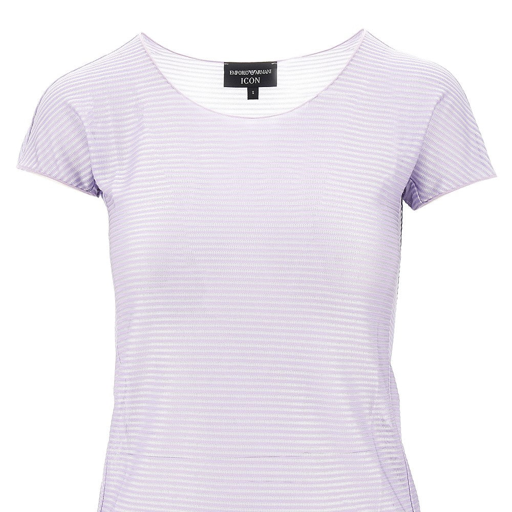 Emporio Armani T-shirt in jersey light a righe ICON, view 2