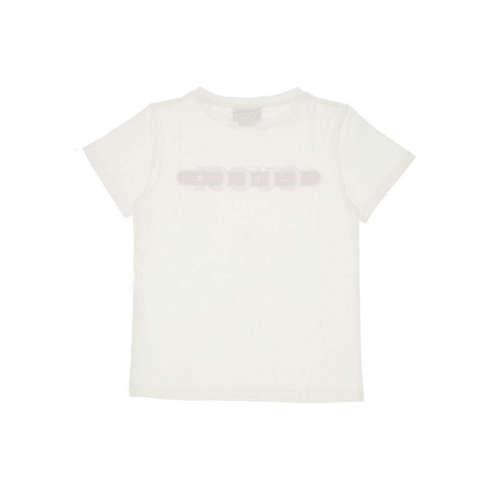 Gucci T-shirt con stampa logo Web, view 2
