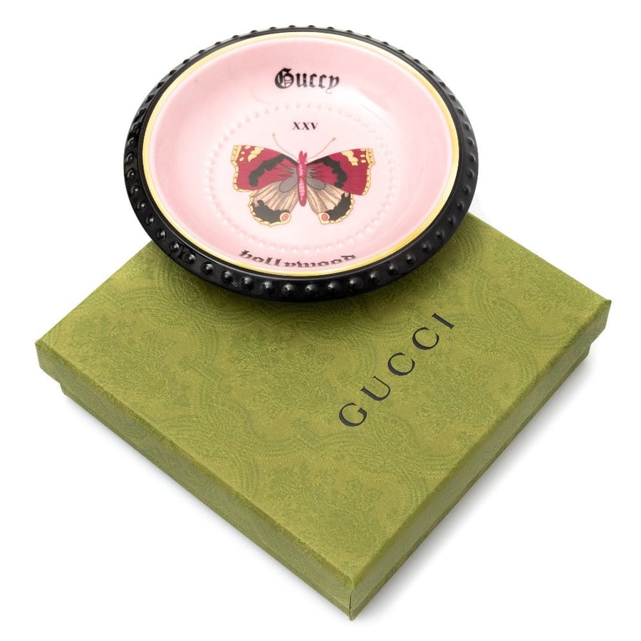 Gucci Piatto portaoggetti con farfalla, view 3
