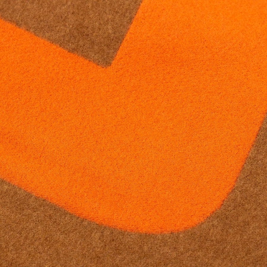 Etro Coperta arancione con logo, view 3