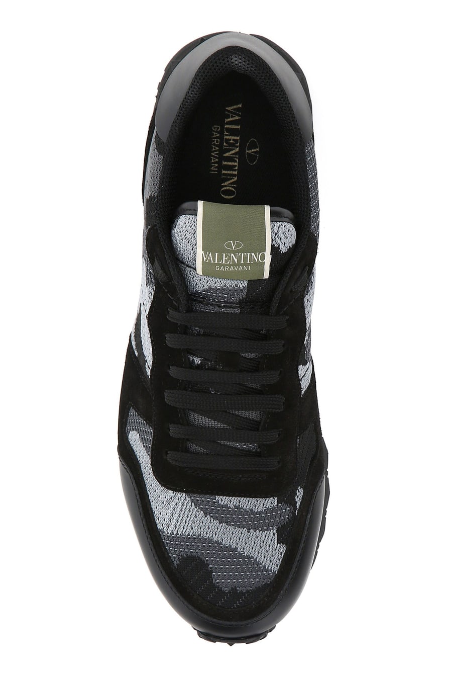 Valentino Garavani Sneakers Rockrunner Camouflage in tessuto ricamato, view 4
