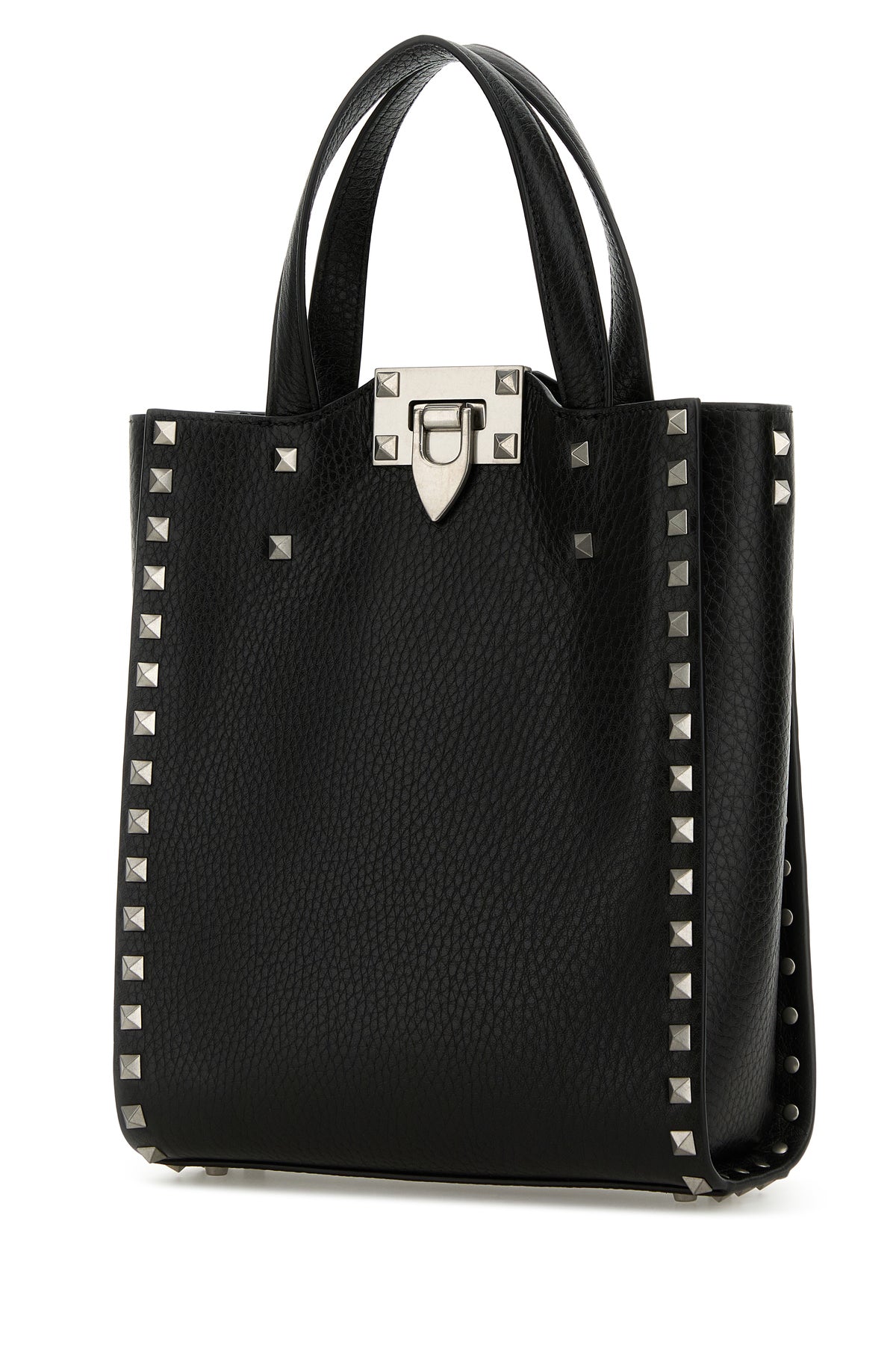 Valentino Garavani Borsa a mano Rockstud in pelle nera, view 2