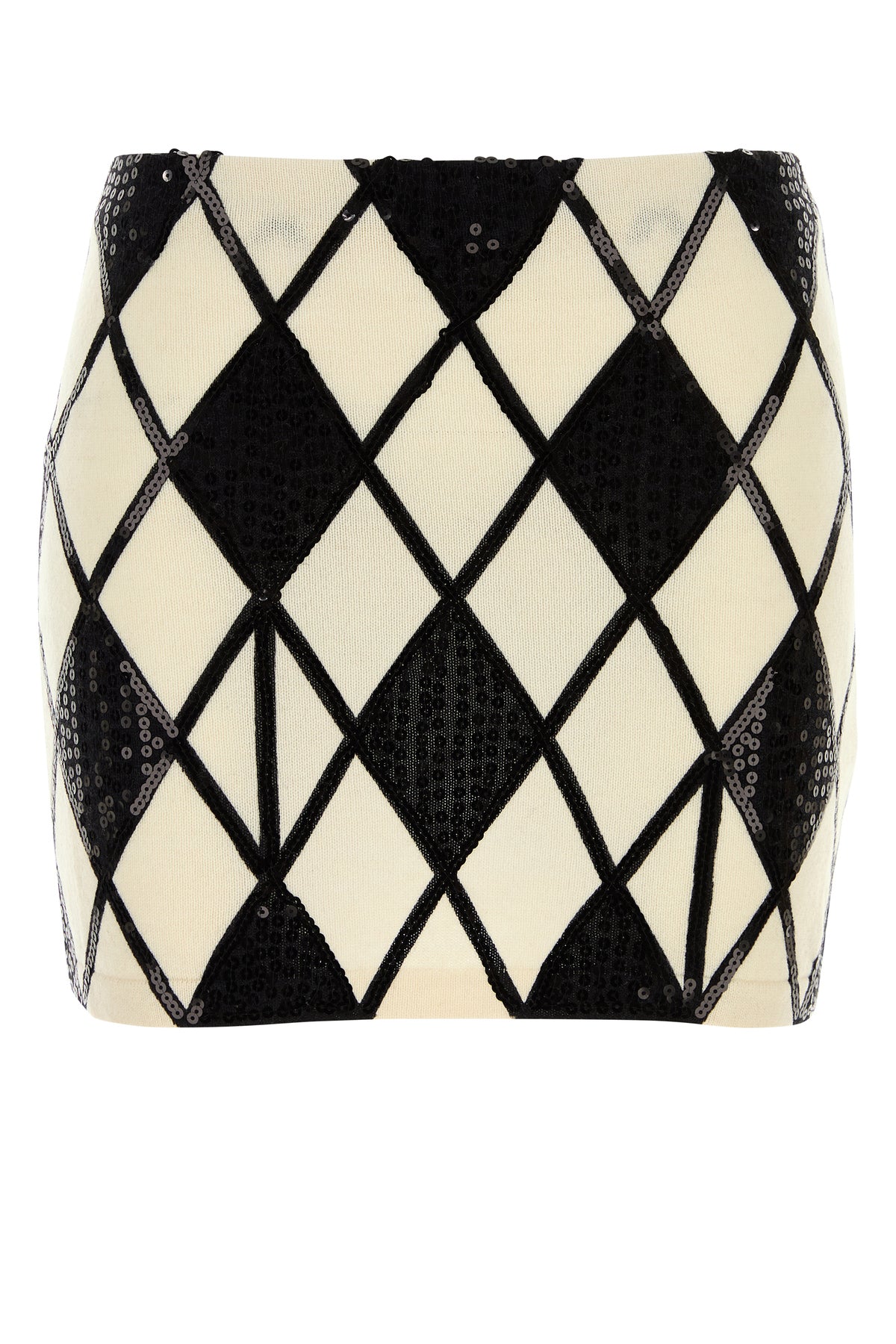 BLUMARINE Minigonna in misto lana ricamata