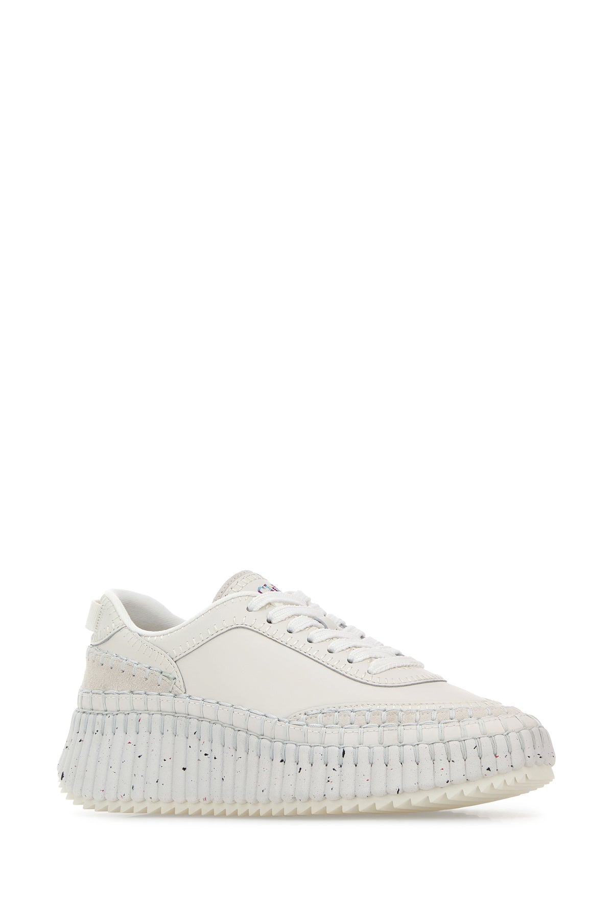 Chloé Sneakers Nama in pelle bianca, view 2