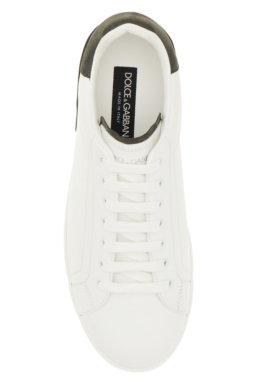 Dolce & Gabbana Sneakers Portofino in pelle bianca, view 4