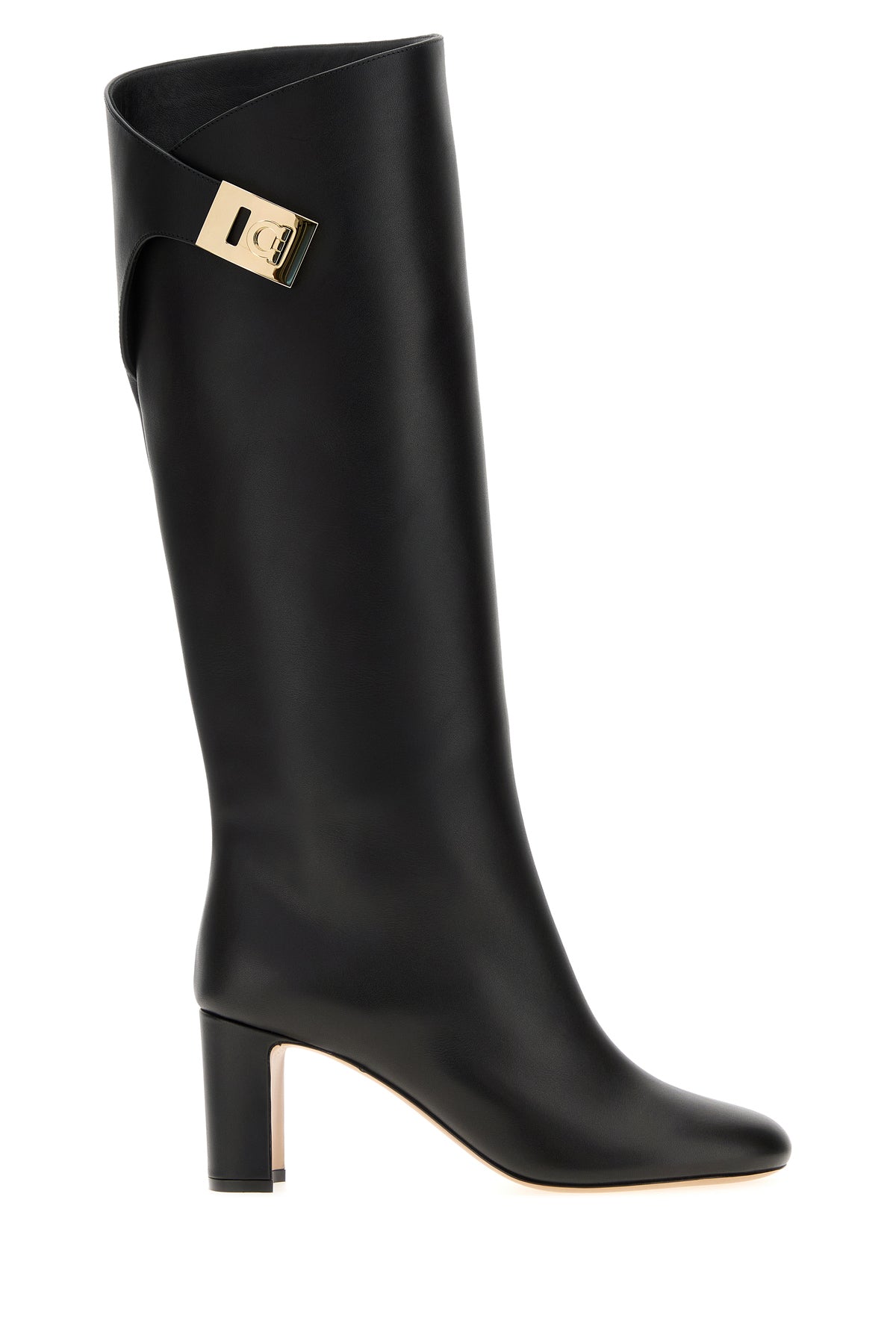 Ferragamo Stivali Elli in pelle nera