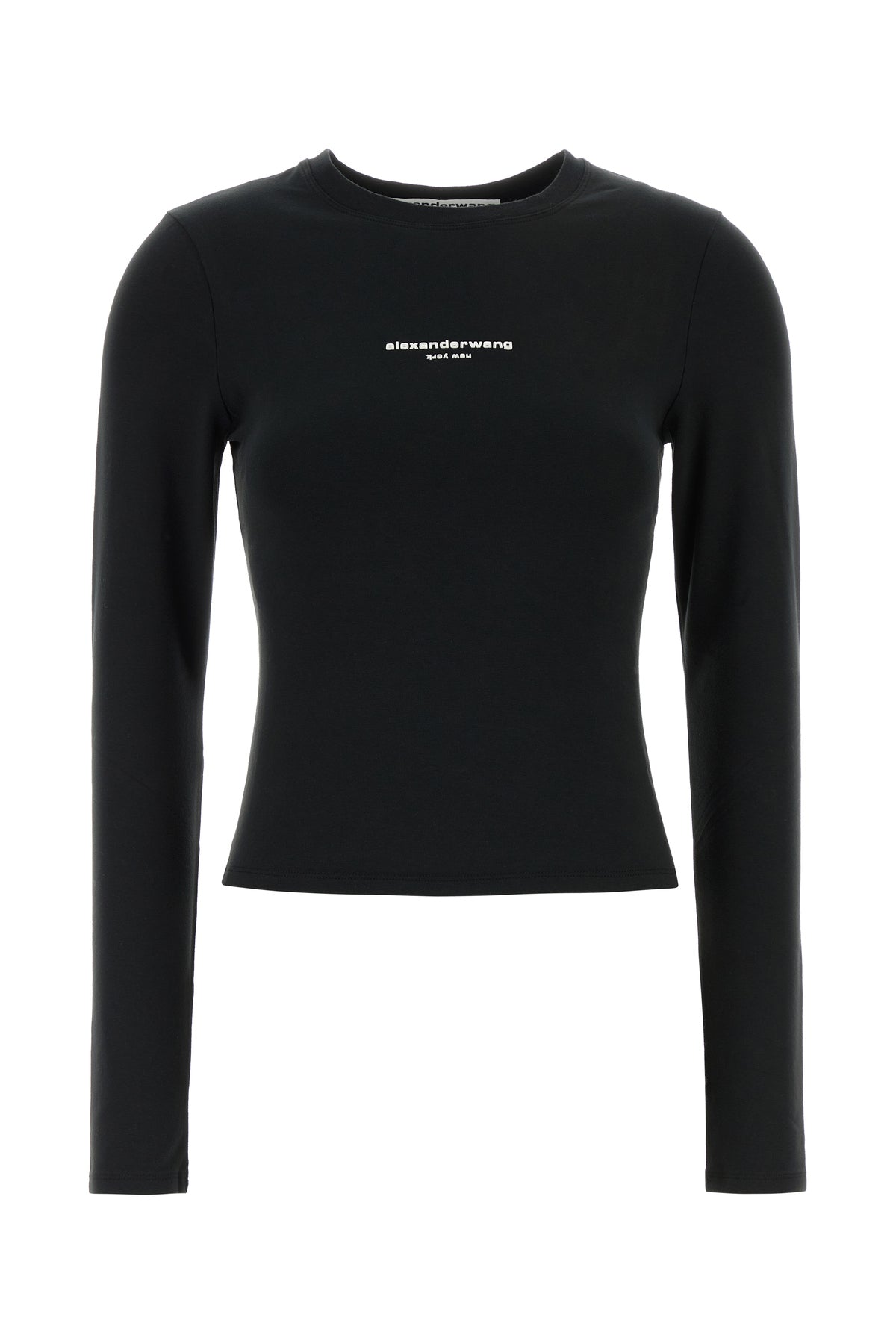 ALEXANDER WANG T-shirt in cotone stretch nero