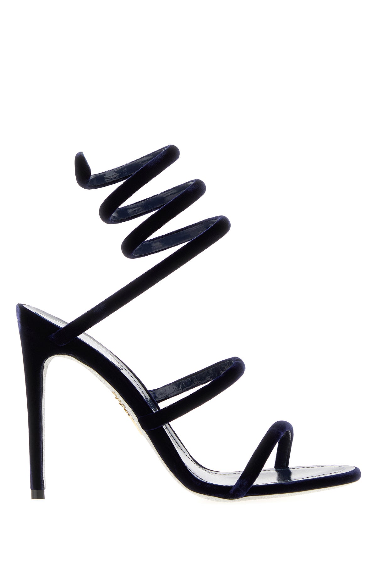 RENE CAOVILLA Sandali Cleo in velluto blu notte