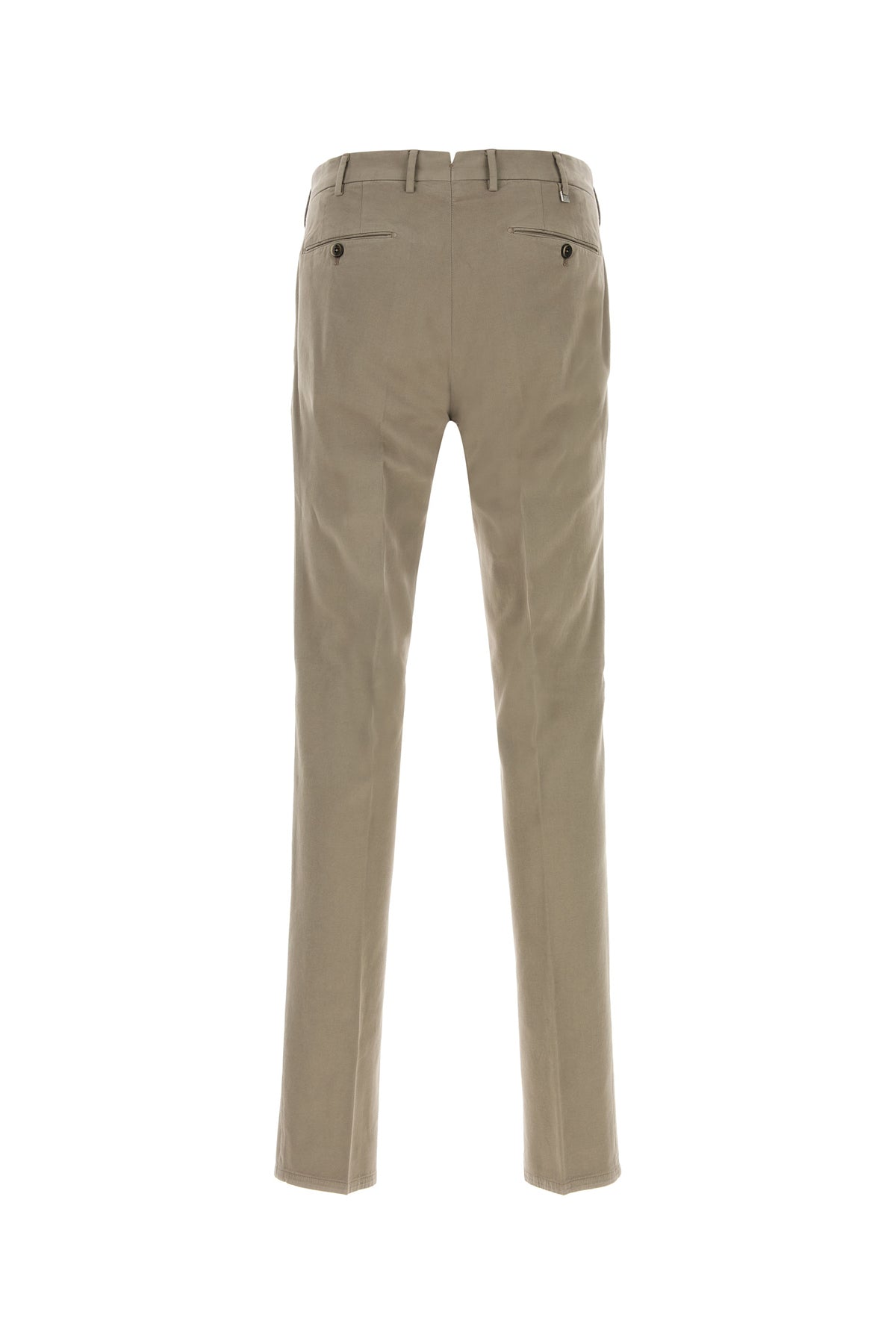 PT Torino Pantalone in misto cotone stretch tortora, view 2