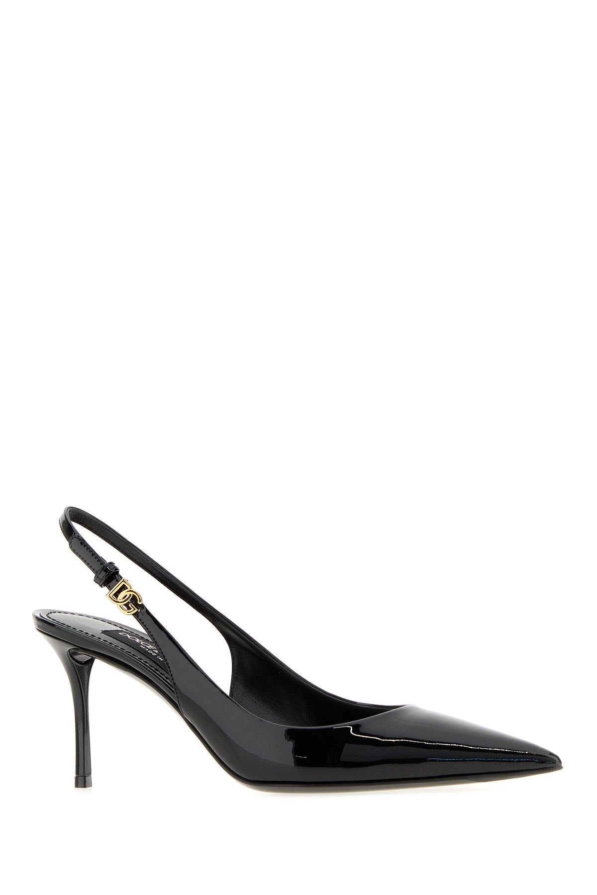 Dolce & Gabbana Scarpe con tacco in pelle nera, view 2