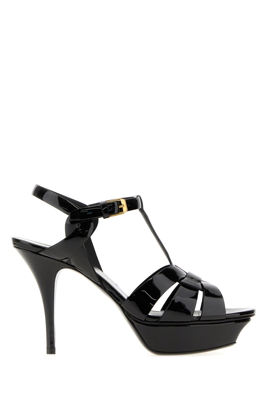 Saint Laurent Sandali Tribute in pelle nera