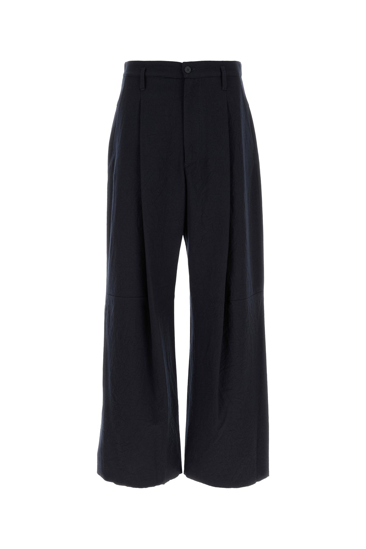 Giorgio Armani Pantalone dalla gamba ampia in lana blu notte