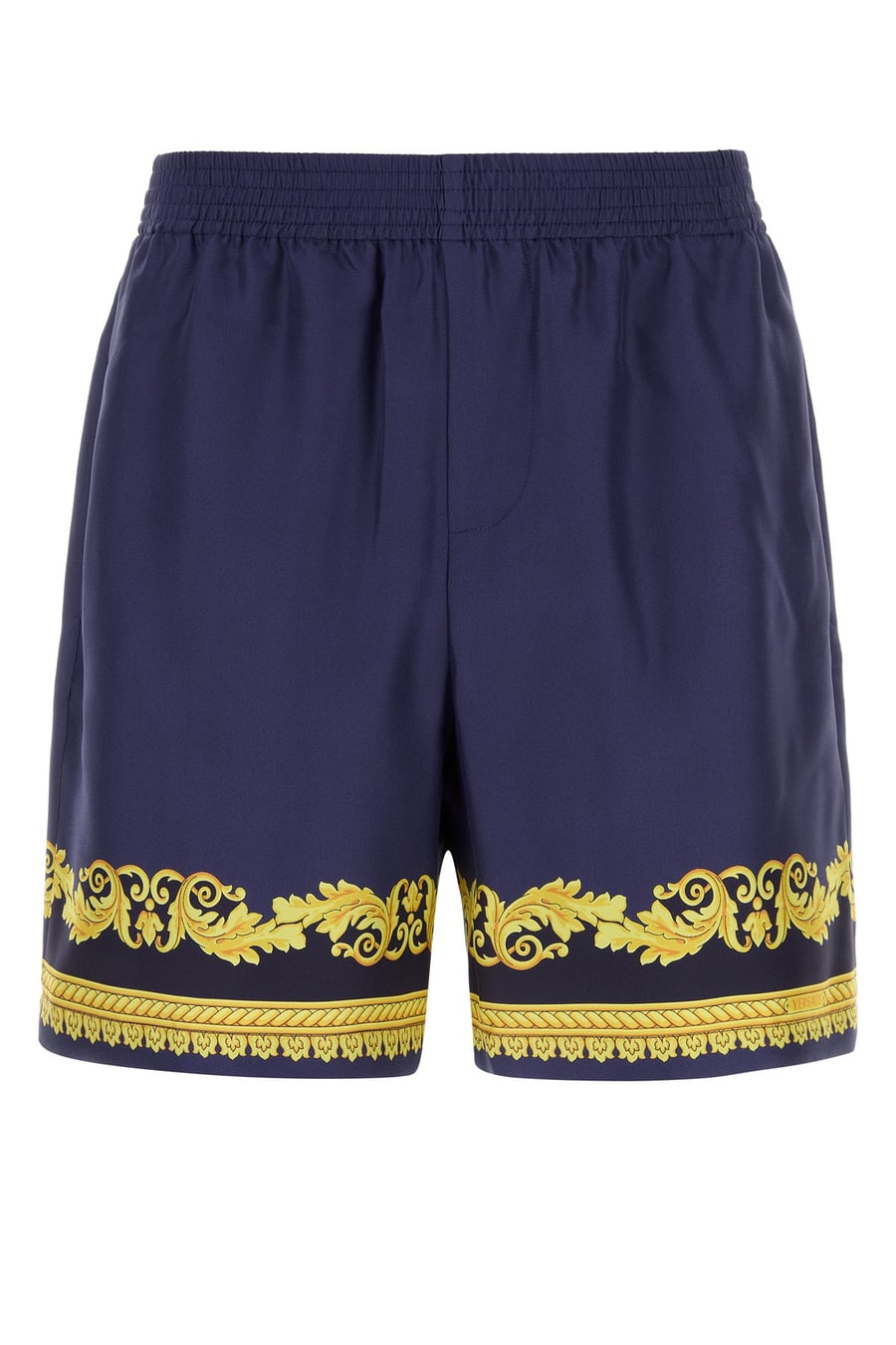 Versace Bermuda in seta blu