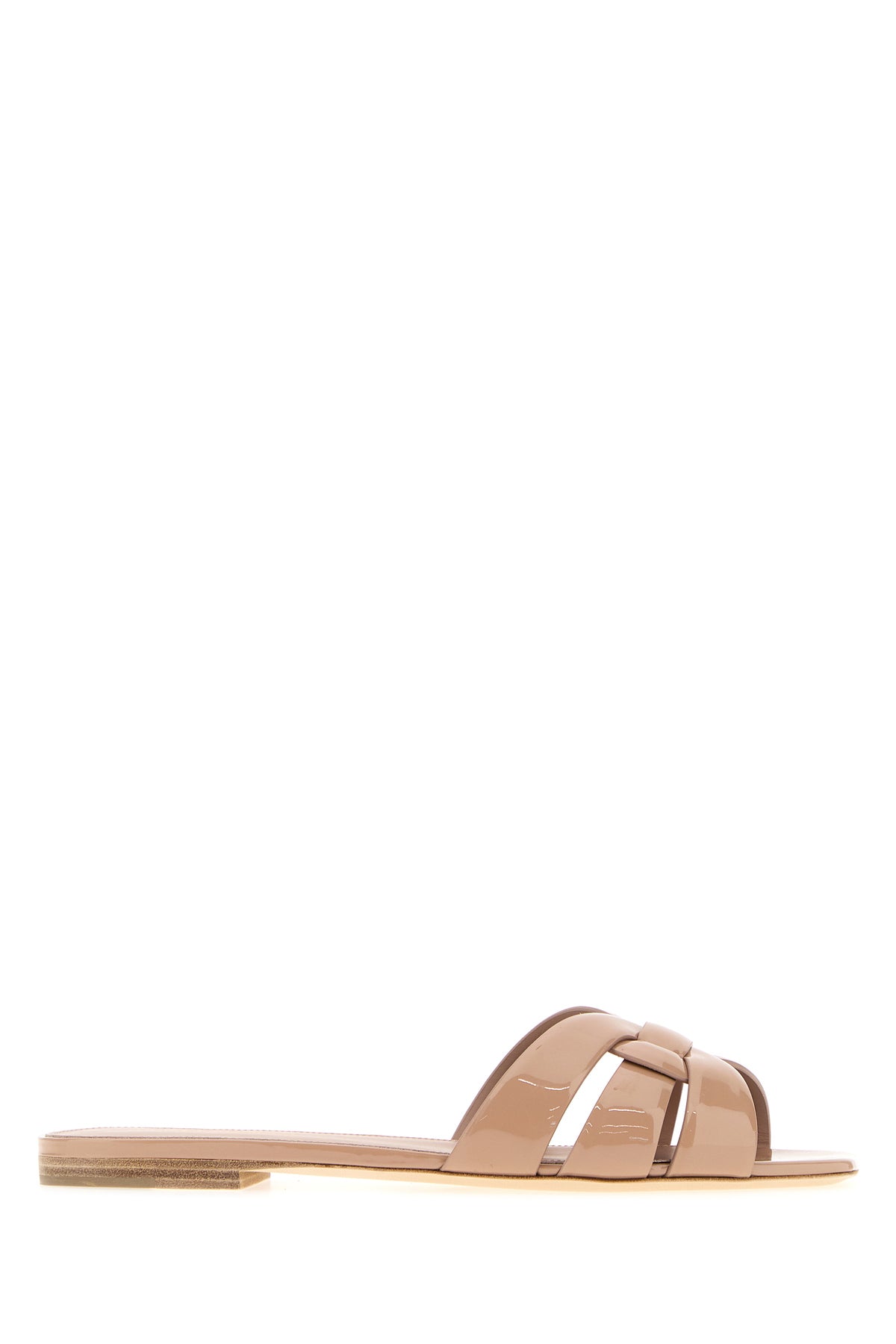 Saint Laurent Slippers Tribute in pelle rosa carne