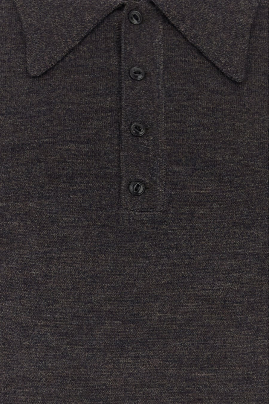 Lemaire Polo in lana cioccolato, view 3