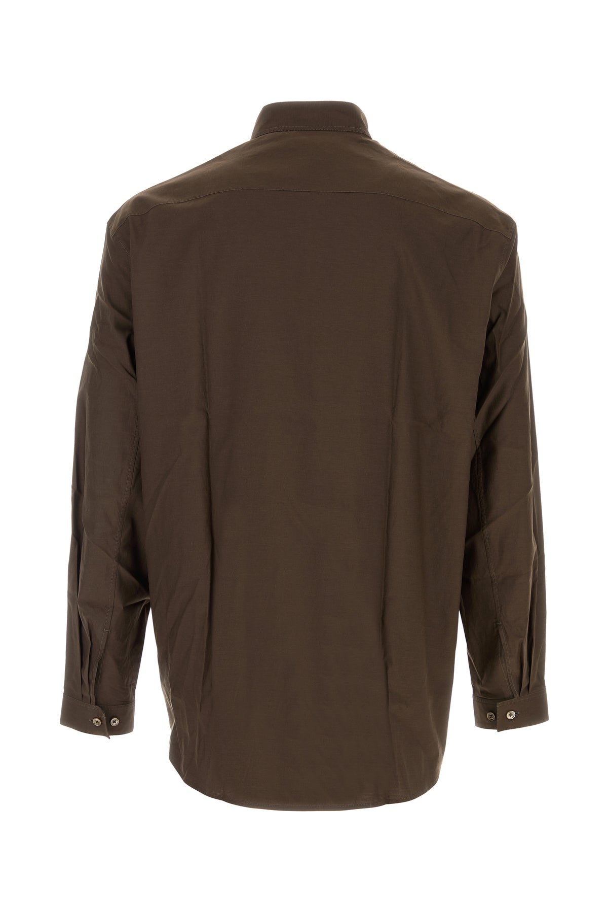 Lemaire Camicia in popeline cioccolato, view 2