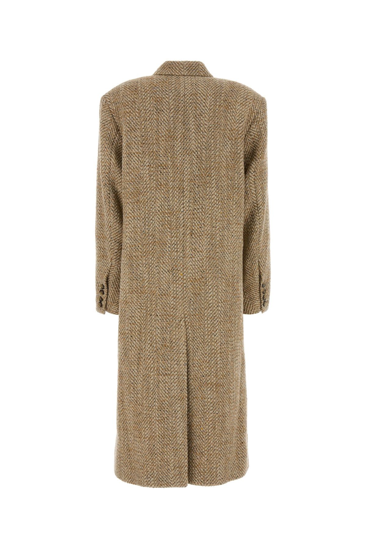 ISABEL MARANT ETOILE Cappotto Pilda in maglia beige melangé, view 2