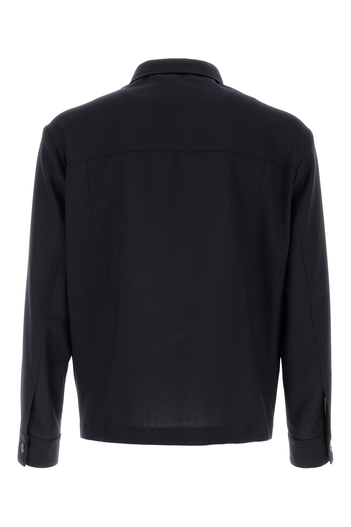 Boss Camicia in lana blu navy, view 2