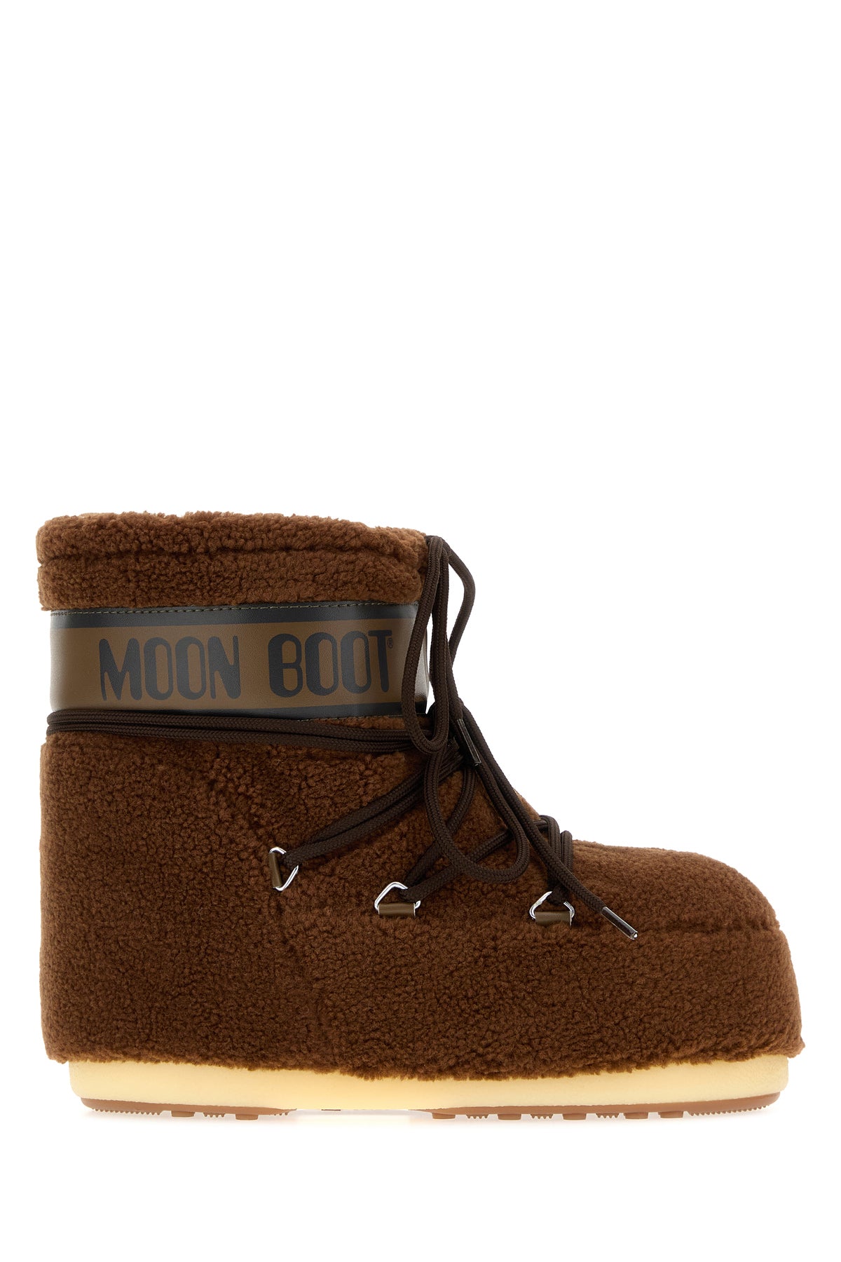 MOON BOOT Stivaletti Icon Low in eco pelliccia marrone